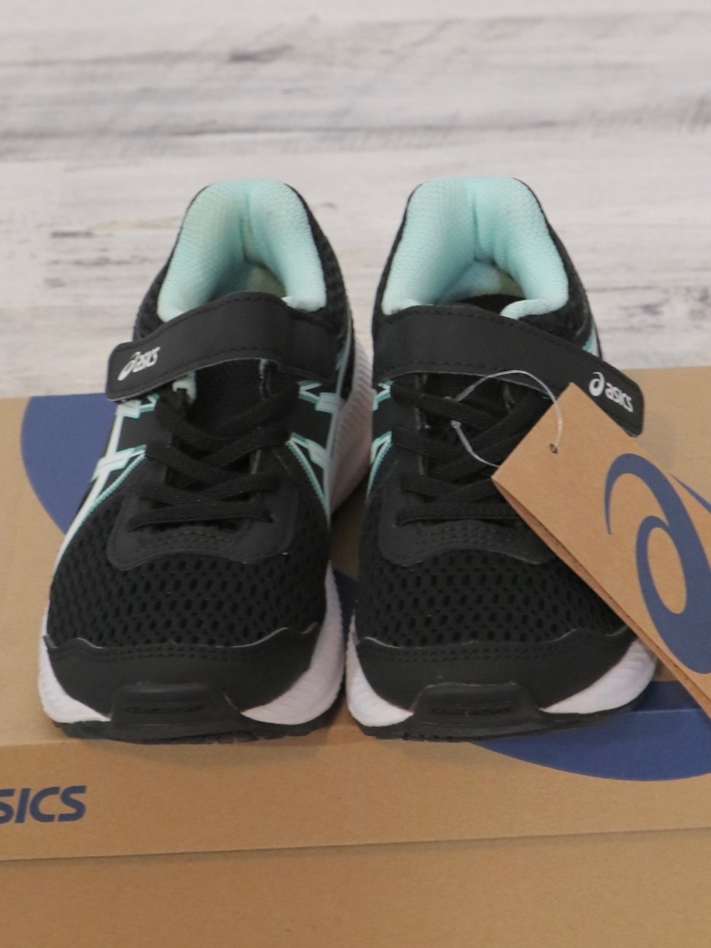Asics Kids - Contend PS (Pre School) Size K 11 in Black/Fresh Ice New in box - Picture 5 of 10